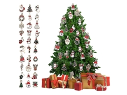30 Mini Enfeites De Natal, Decorações Para Árvores De Natal, Enfeites De Resina Em Miniatura De Papai Noel E Boneco De Neve Olysi Shop