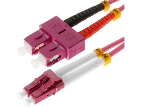 Cabo Fibra Ótica HELOS (LC - SC - 7.5 m - Roxo)