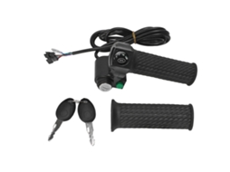 Kit de mango de acelerador para bicicleta elétrica com 4 luzes indicadoras, função cruzeiro, 48v, 2 peças