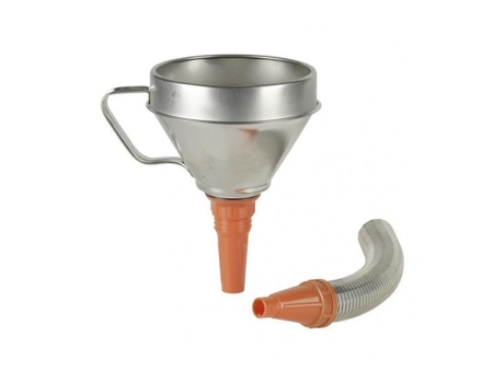 Funil de combustível metálico ALTIUM 160 mm - Bica flexível removível - Sistema de travamento à prova dágua