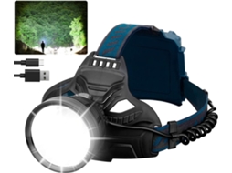 Lanterna de Cabeça Led Recarregável, 6 Leds, 12000lm, 8 Modos BRILVIBERA