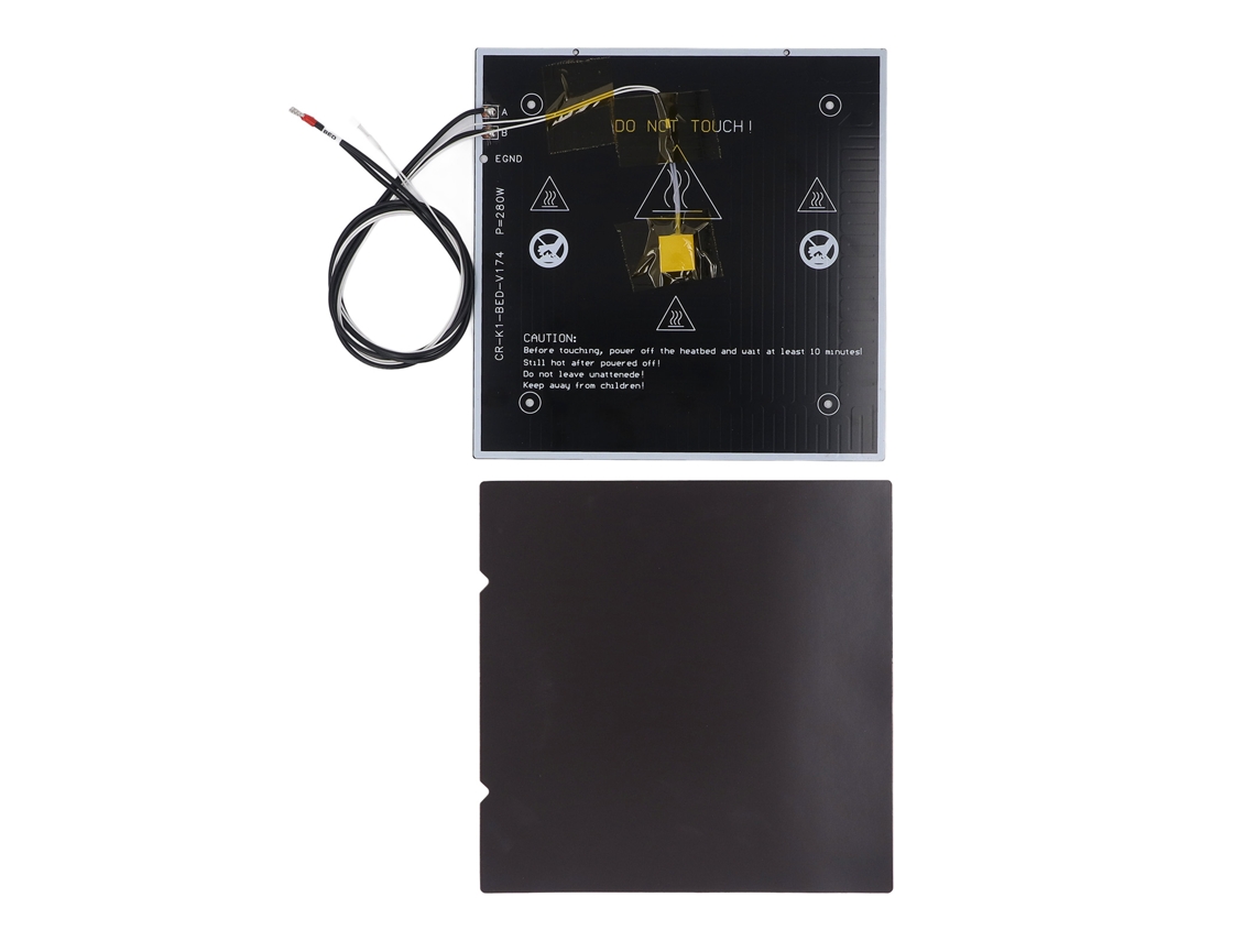Plataforma Cama Aquecida 24v 280w com Base Magnética Alumínio para Impressora 3d K1 K1c 235x235x3mm da S/MARCA