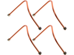 Conjunto De 4 Tubos De Alumínio Para Compressor De Ar, Mangueira De Extensão De 45 Cm, Diâmetro Exte Gokoco