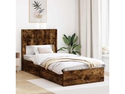 Vidaxl Estrutura De Cama Com Armazenamento E Cabeceira 2 Unid.
