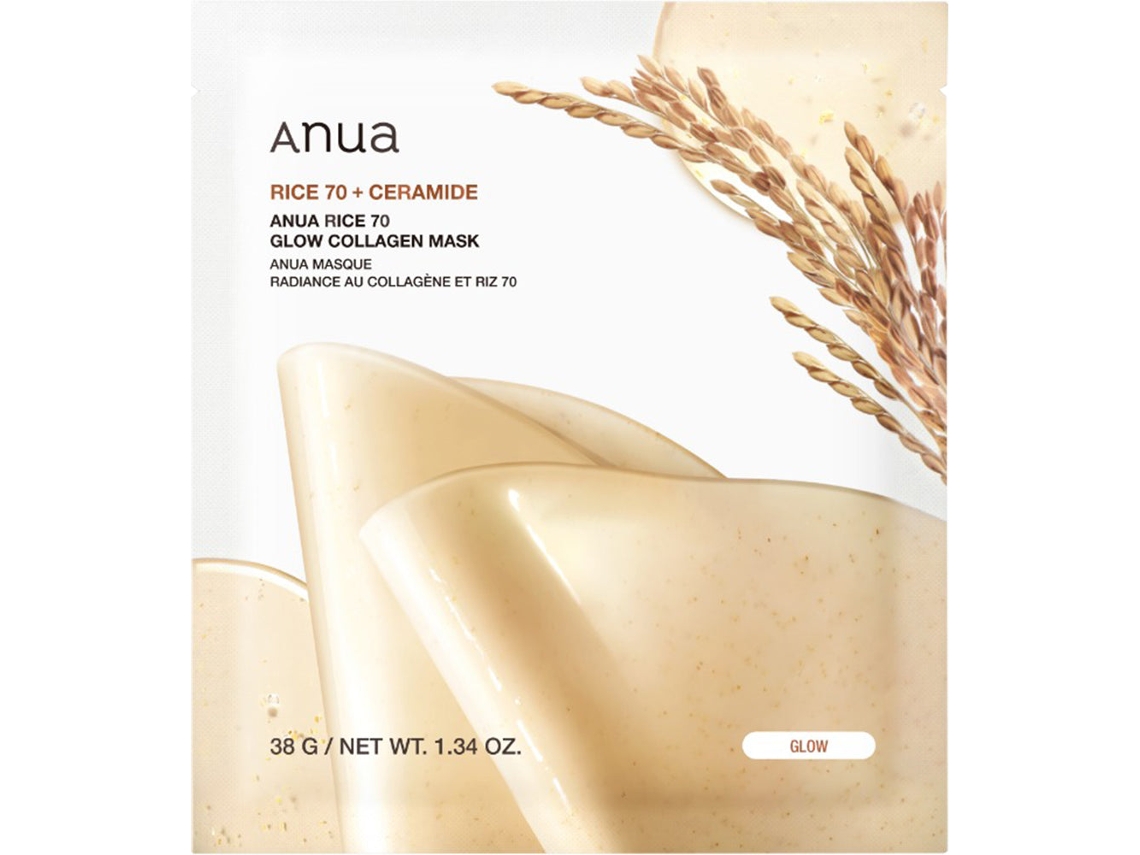 Anua Rice 70 Collagen Mask - Máscara Facial Hidrogel