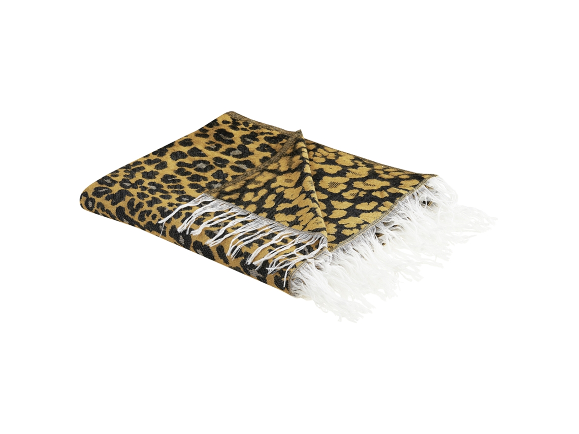 Manta Decorativa Beliani Jamune De Acrílico, Poliéster Marrón 130x170x0.3