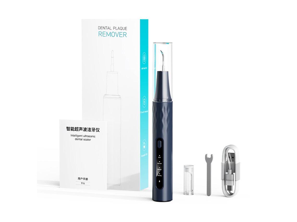 Limpador Dental Ultrassônico, Aparelho Elétrico Para Clareamento Dentalt15 Pro Azul