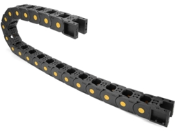 R55 25mm X 25mm Porta cabos Tipo Aberto em Plástico Preto, 1 M de Comprimento de de CHABERLU