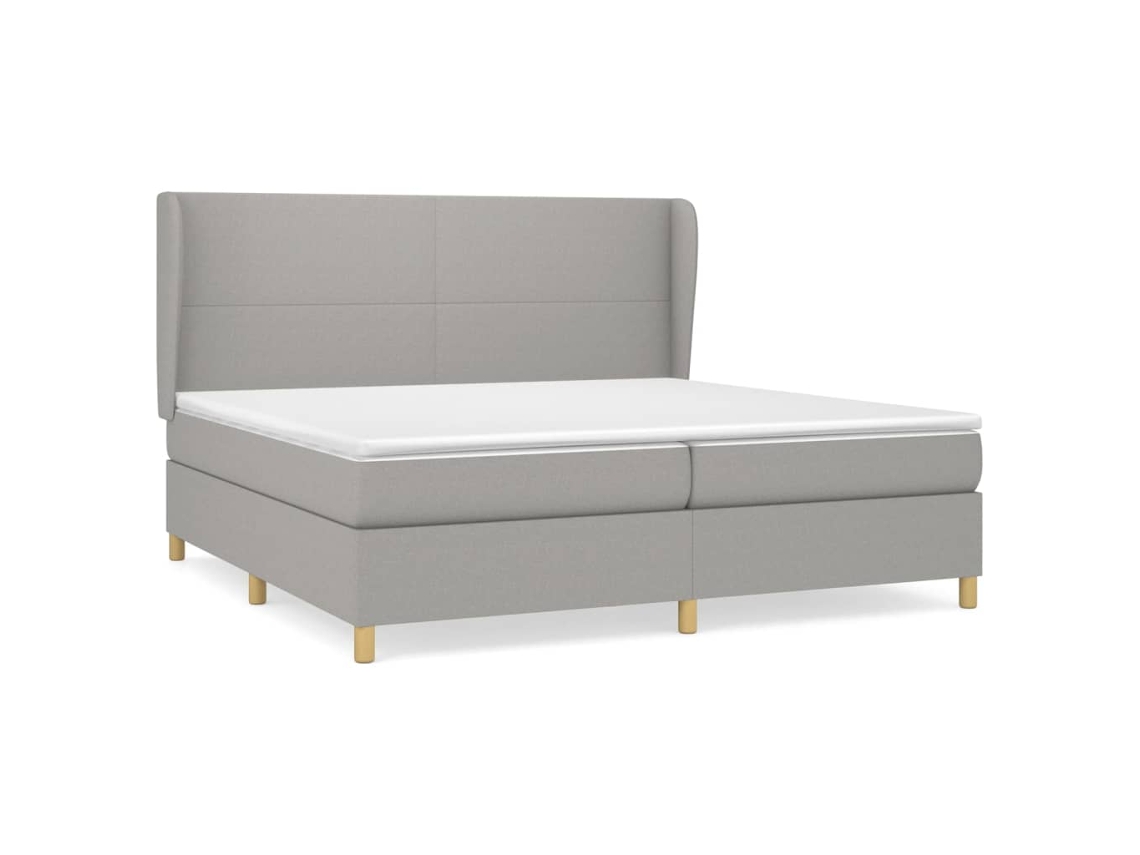 Box Spring Bed, Box Spring Beds Vidaxl Cinzeto Tecido (200 X 200 Cm)