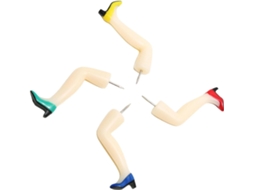 Tachinhas resistentes, embaladas com quatro unidades, para fixar fotos e horários em praças de cortiça.