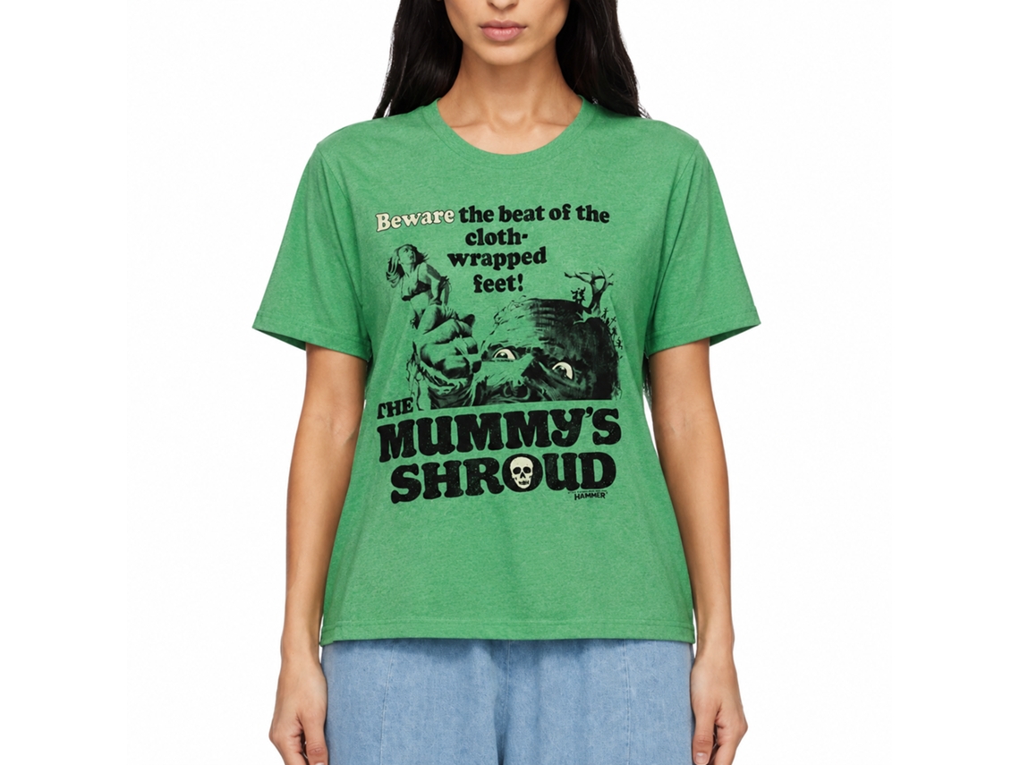 Rockinstone Horror Movies Mummys Shroud Heather Kelly Adult T-shirt Size:s