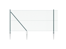 Conjunto 1 Poste De Cerca Vidaxl Verde Aço (10 X 1 M)