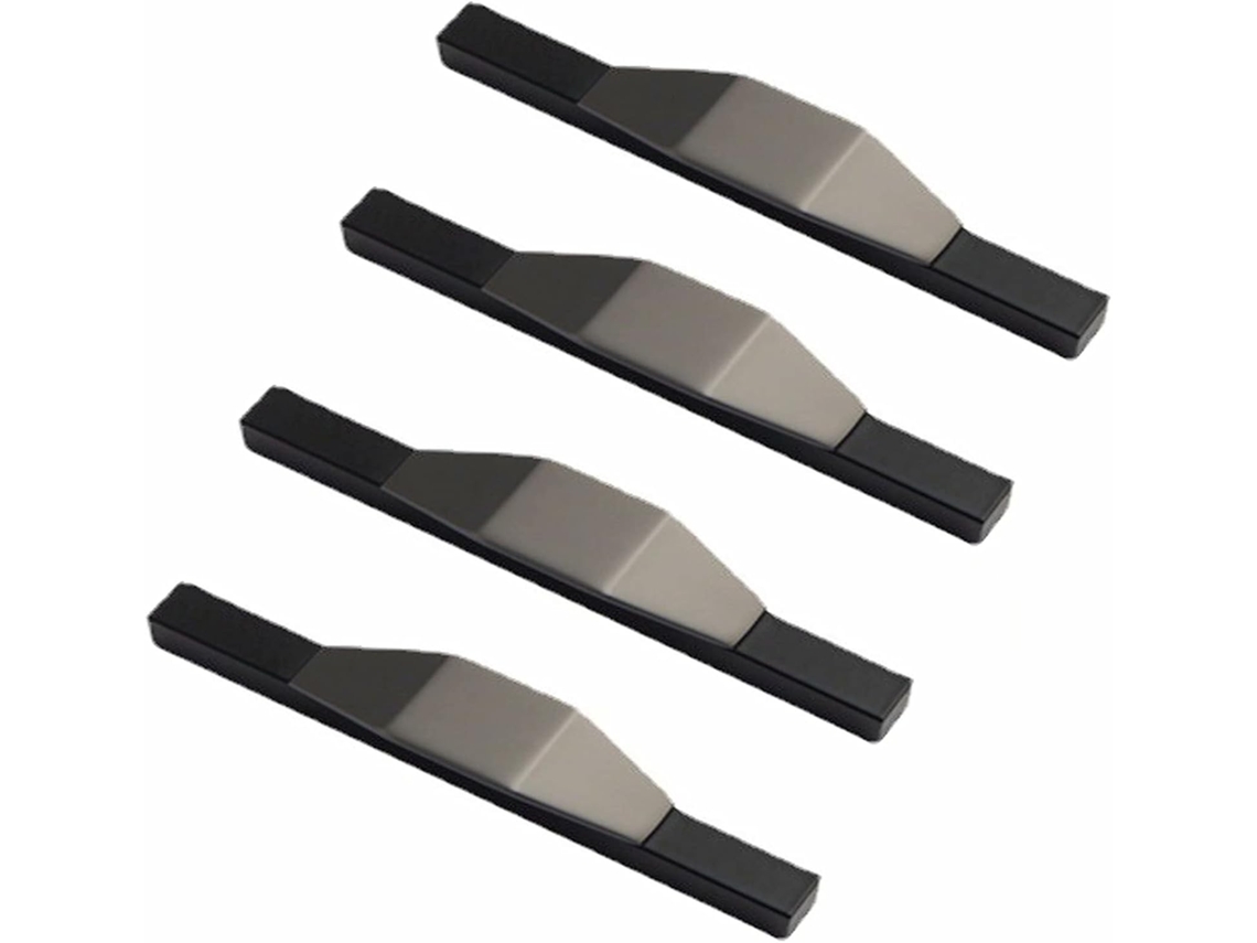 Conjunto De 4 Puxadores Pretos Para Portas E Gavetas Cozinha, Com Distância Entre Furos De 128mm Ideais Para Armários