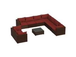 Garden Lounge Set, Garden Lounge Sets Vidaxl Marrom Rattan / Vime (n/a)