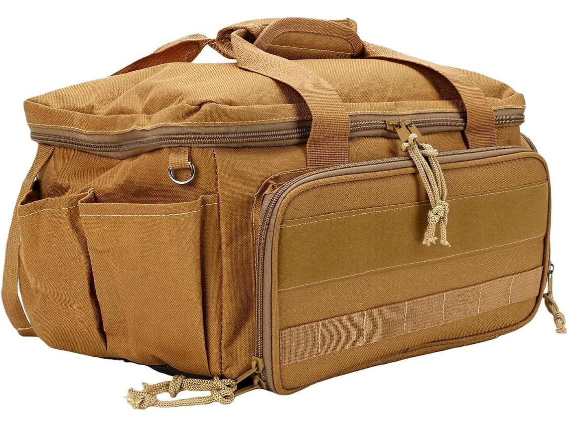 Bolsa de ferramentas de nylon dobrável de 14 polegadas para uso doméstico, organizador de ferramentas com diversos compartimentos.
