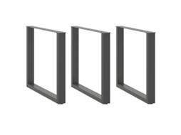 Dining Table Leg, Dining Table Legs Vidaxl Antracite Aço (90 X (72-73) Cm)