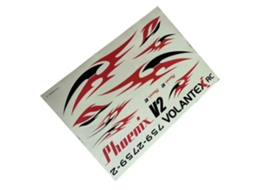 Adesivos de substituição para aeromodelo Volantexrc Phoenix V2 759 2 com 2000 mm de envergadura. MDUG (1 unidade)