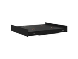 Conjunto 1 Estrutura De Cama Moderna Vidaxl Preto Madeira De Pinho Maciça (200 X 200 Cm)
