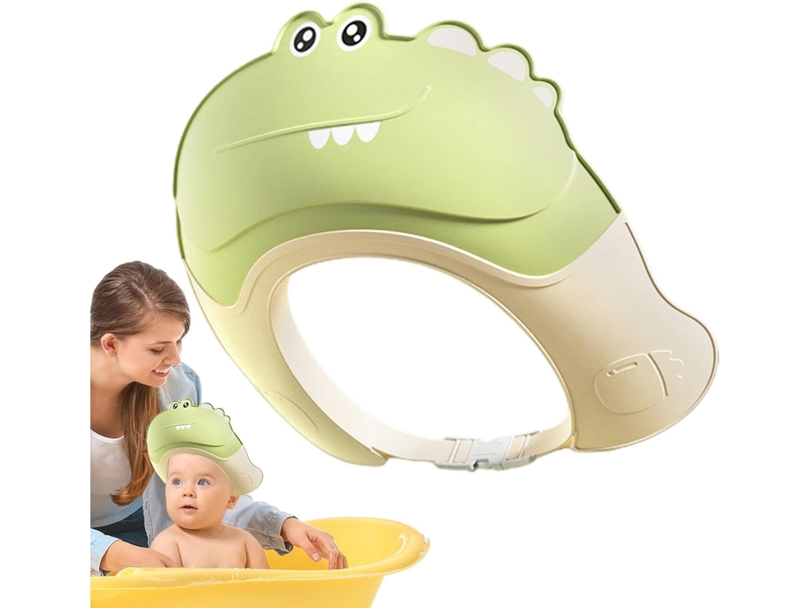 Touca De Banho Para Bebês, Ajustável Para Lavar O Cabelo, Proteção Segura Contra Shampoo, Design De Desenho Animado