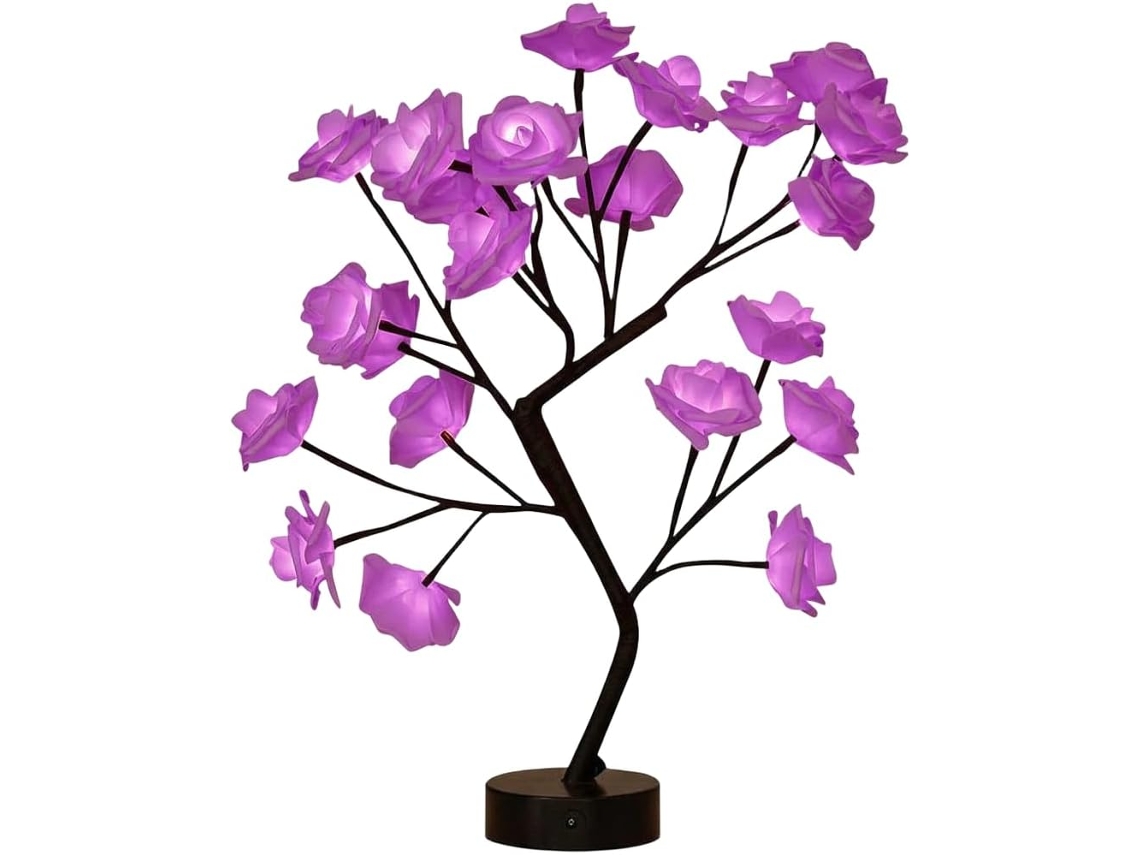 Luminária Noturna Led Usb Em Formato De Rosa Para Decoração Quarto E