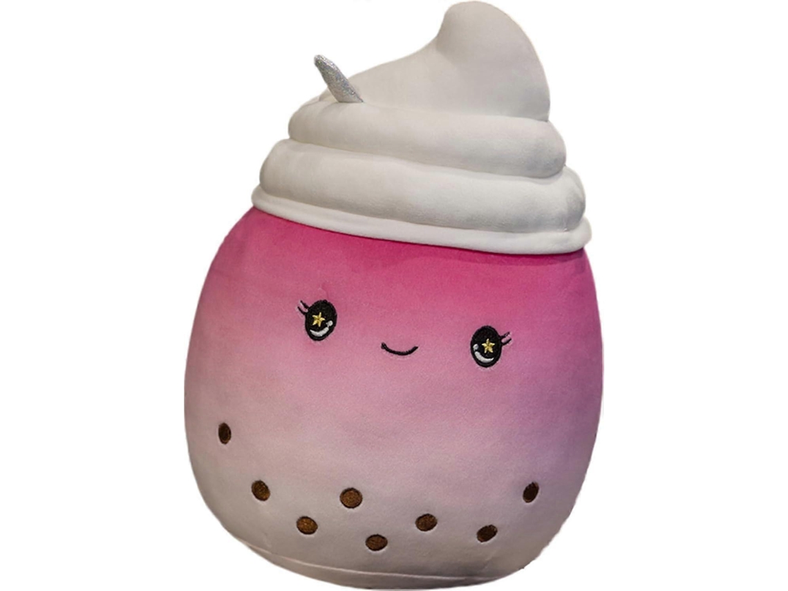 Zengo Almofada De Pelúcia De Sorvete Brinquedo De Pelúcia Boba Chá Leite Xícara Presente Rosa 14 Polegadas