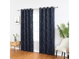 Cortinas Blackout 2 Peças Estrela Prata S/MARCA