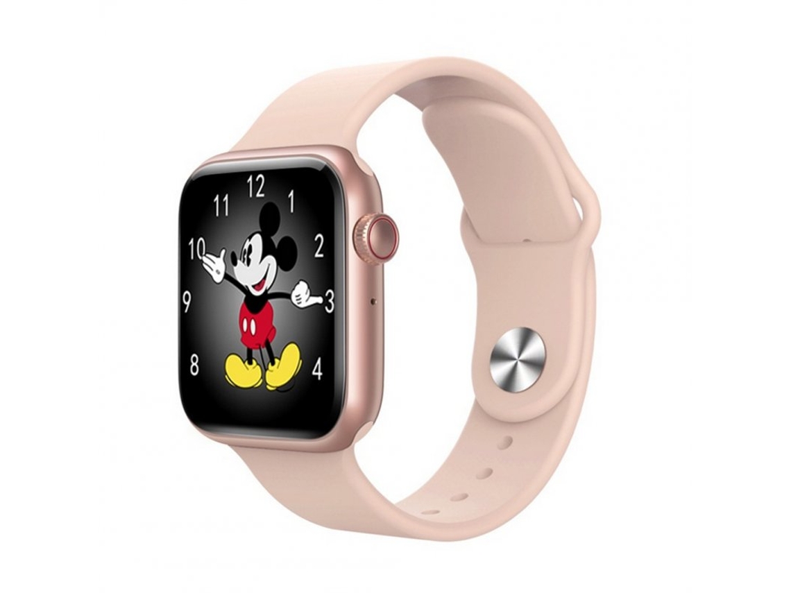 Pulseira Desportiva T500+ Pro 1 75 Polegadas Botão de Rotação em Tela Cheia Multifuncional para Jogos Rosa