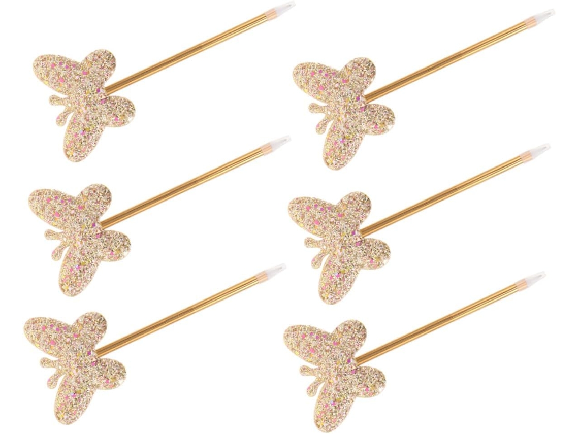 Conjunto De 6 Canetas Gel Homoyoyo Com Efeito Glitter Em Formato