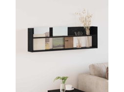 Vidaxl Estante De Revistas Carvalho Preto 100 X 12 X 30 Cm