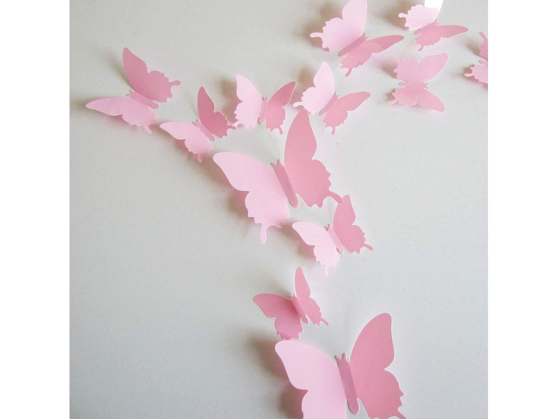 Adesivos De Parede Removíveis De Borboleta 3d Slowmoose