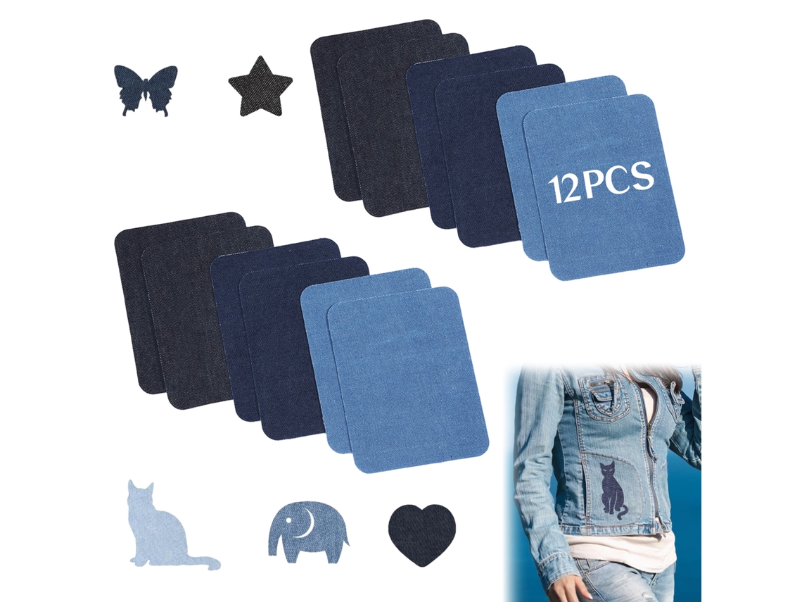Remendos Para Passar A Ferro Para Reparos Em Jeans, Remendos Para Jeans Autoadesivos Com Cola Quente Que Não Precisam De Costura, Kit De Remendos Para