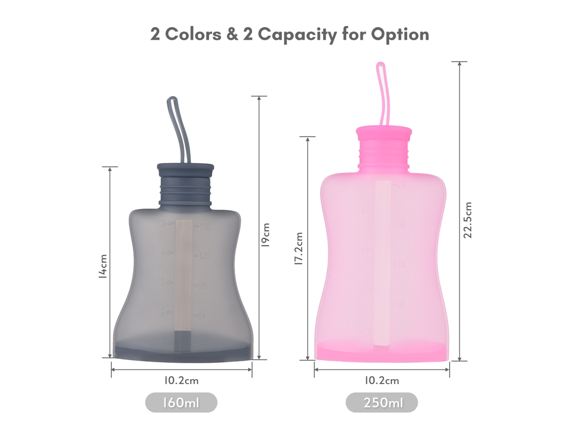 Mali saquinhos de Armazenamento de Leite Materno Silicone Reutilizáveis 160ml Sem Bpa Rosa Pacote de 2