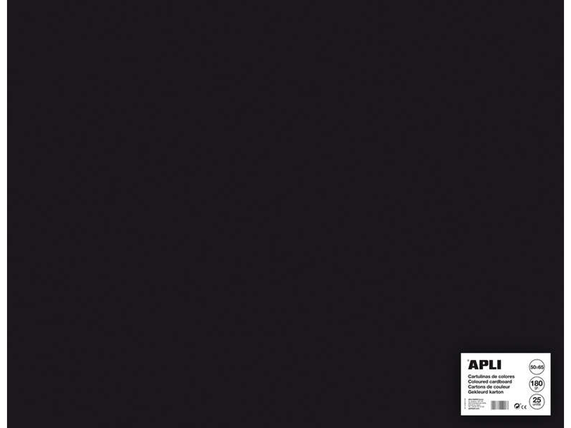Cartão Preto 50 X 65cm 170g 25 Folhas Apli