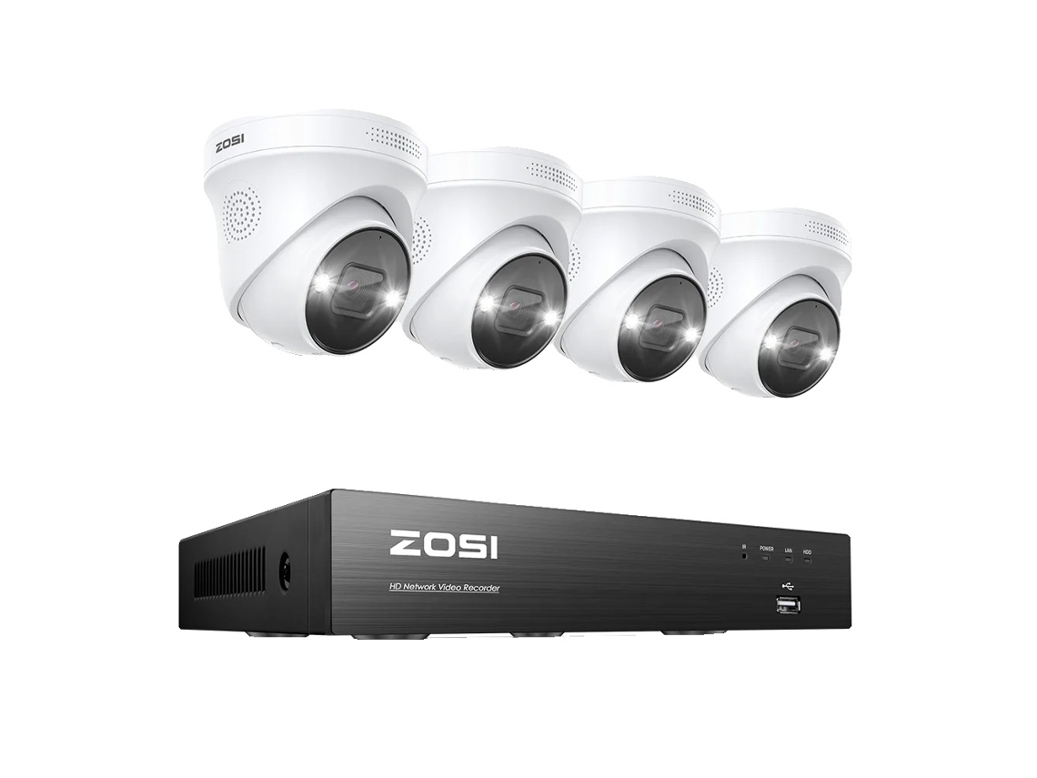 Sistema De Vigilã¢ncia Por Vã­deo, Detecã§ã£o Por Ia, Resoluã§ã£o 4k, 4pcs 8mp Cã¢meras, 2t Oem
