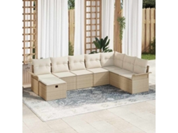 Vidaxl Conjunto De Sofá De Jardim 8 Unid. Rattan Sintético