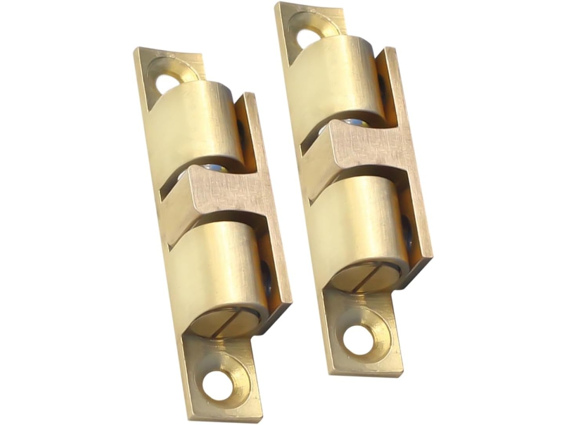 Ipetboom 2 Peças Trava De Rolete Esférico Em Latão Maciço 70mm Para Porta Armário, Ferragens Para Móveis De Closet