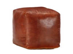 Vidaxl Pufe 40x40x40 Cm Couro De Cabra Genuíno Bronze