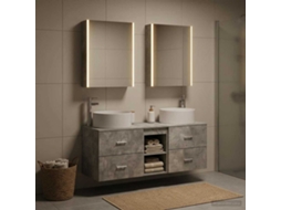 Vidaxl Conjunto De Móveis Para Banheiro 5 Pcs Cinzento Cimento