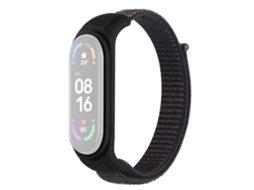 Bracelete Silicone Ajustável Anti-Perda para Xiaomi Mi Band 3/Band 4/Band 5/Band 6/Band 7 Preto Oficial
