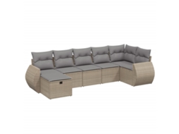 Garden Sofa Set, Garden Sofa Sets Vidaxl Bege Rattan / Vime (n/a)