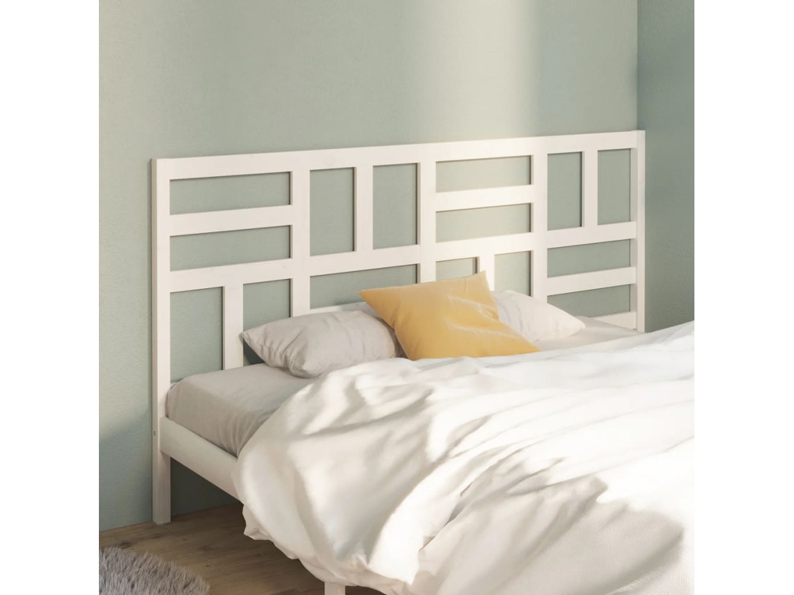 Cabecero 206x4x104 cm Pino Macizo Blanco