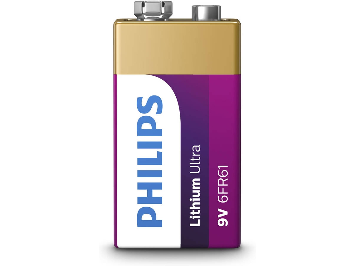 Pilhas PHILIPS Pilhas 6FR61LB1A/10