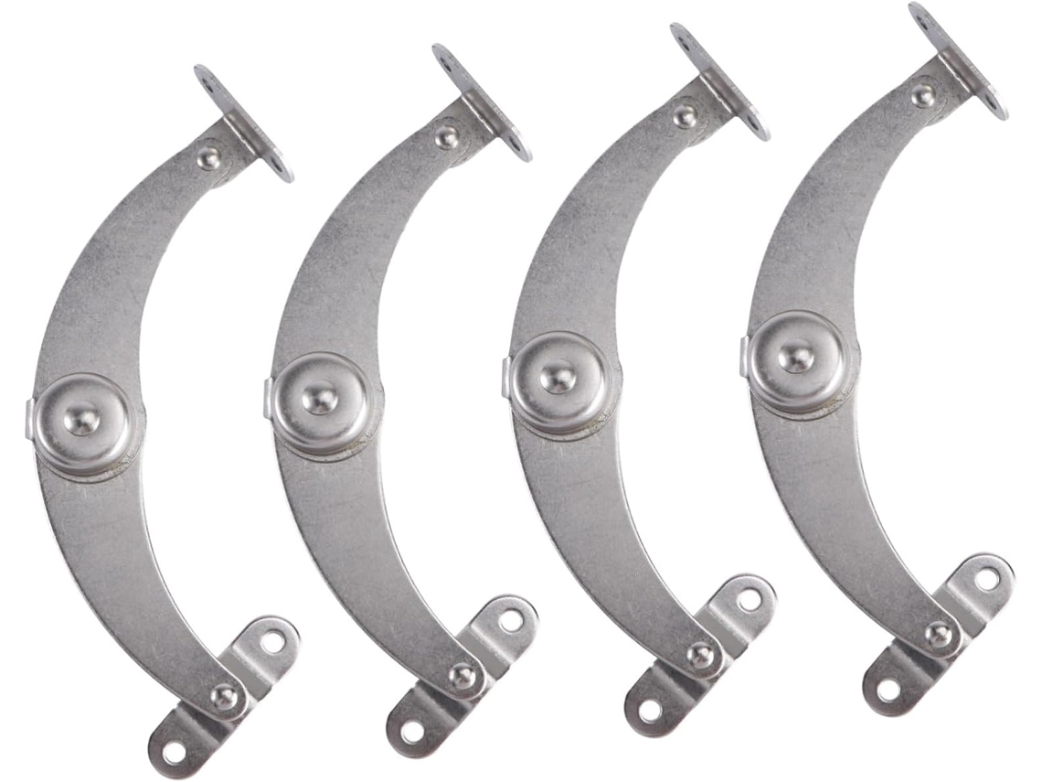 Conjunto De 4 Dobradiças Suporte Ajustáveis Em Aço Inoxidável, Cor