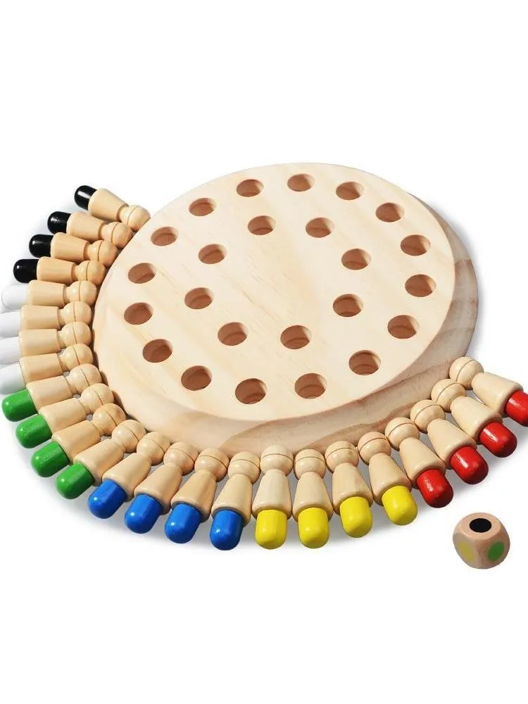 Brinquedos De Quebra-cabeça De Madeira, Educação Montessori, Memória Sensorial De Cores