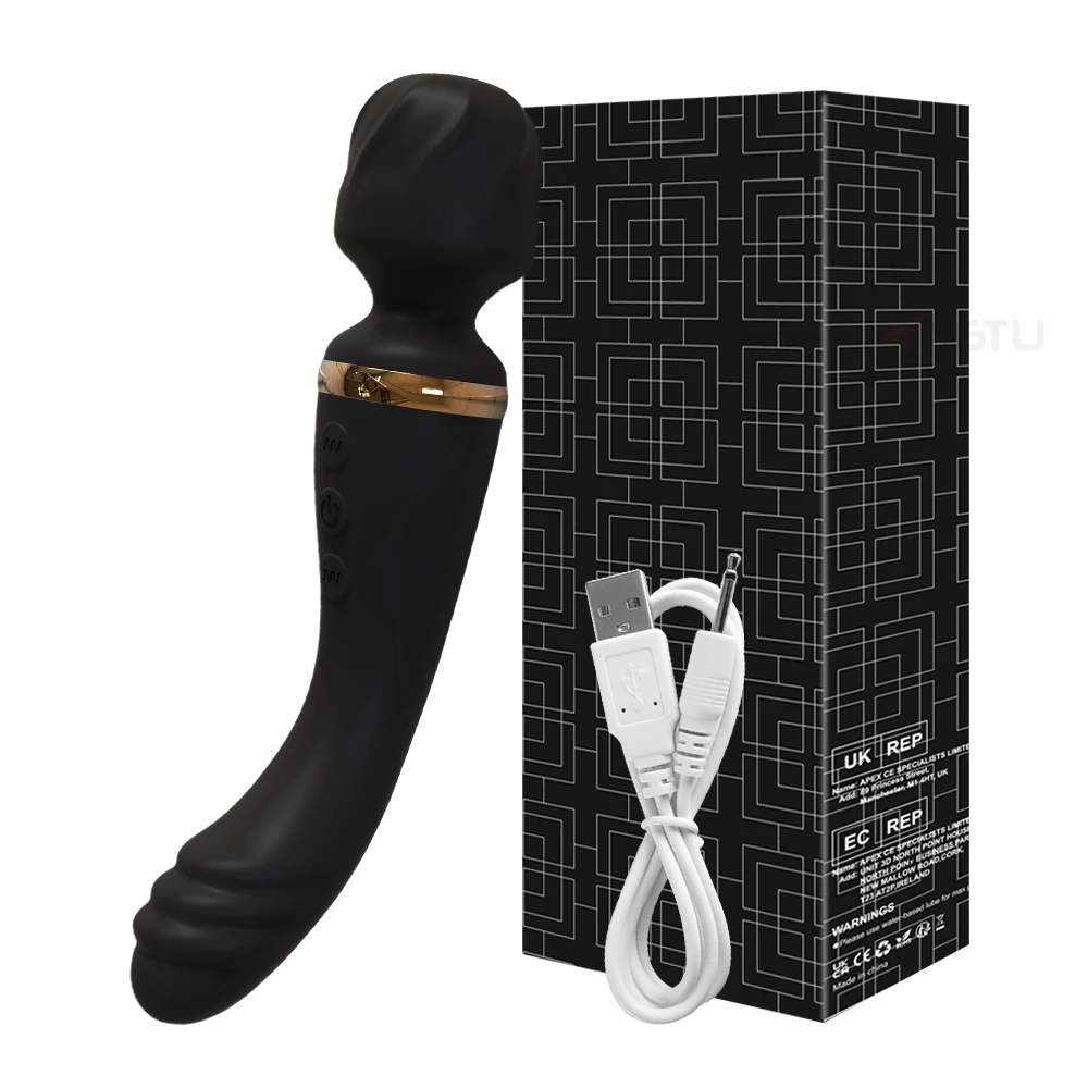 (preto) Poderoso Av Varinha Vibrador, Apenas Para Mulheres, 20 Modos, Estimulador Clitóris De Tetas, Massageador G-spot, Brinquedos Sexuais