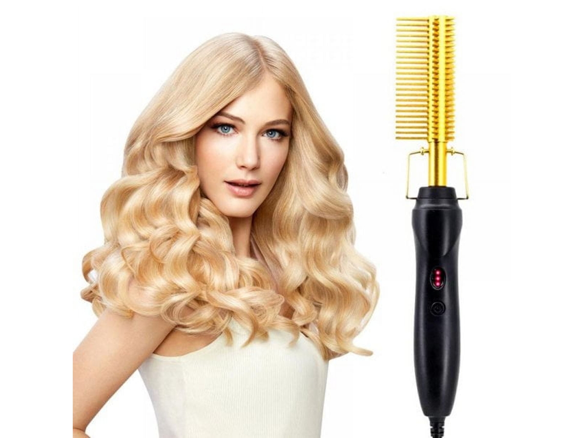 Pente De Aquecimento Elétrico Cerâmico Alisador Cabelo Quente Molhado E Seco Modelador Chaberlu