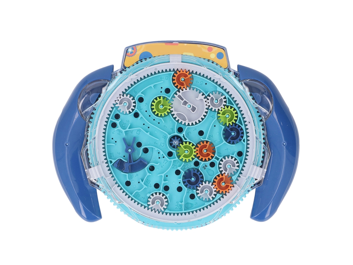 Jogo de labirinto interativo 3D WalshLXq com bola, para meninos e meninas, desenvolve a coordenação motora fina e é azul.