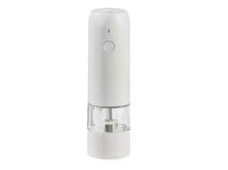 Moedor Elétrico Automático de Pimenta e Sal com Carregamento Usb, Especiarias Ajuste Moagem GOKOCO (branco )