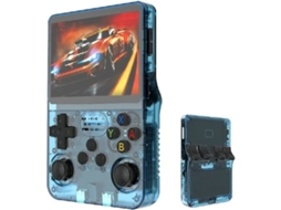 Console Portátil Retrô R36s com Mais de 10.000 Títulos Clássicos, Tela Ips de 3,5 Polegadas, 64gb, Azul AQUAFORGE