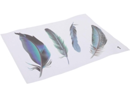 Adesivos decorativos de penas, design delicado, em PVC, para decoração de bicicletas e carros.